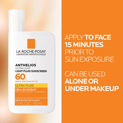 La Roche Posay Anthelios Ultra Light Fluid Sunscreen SPF 60 - 50ml