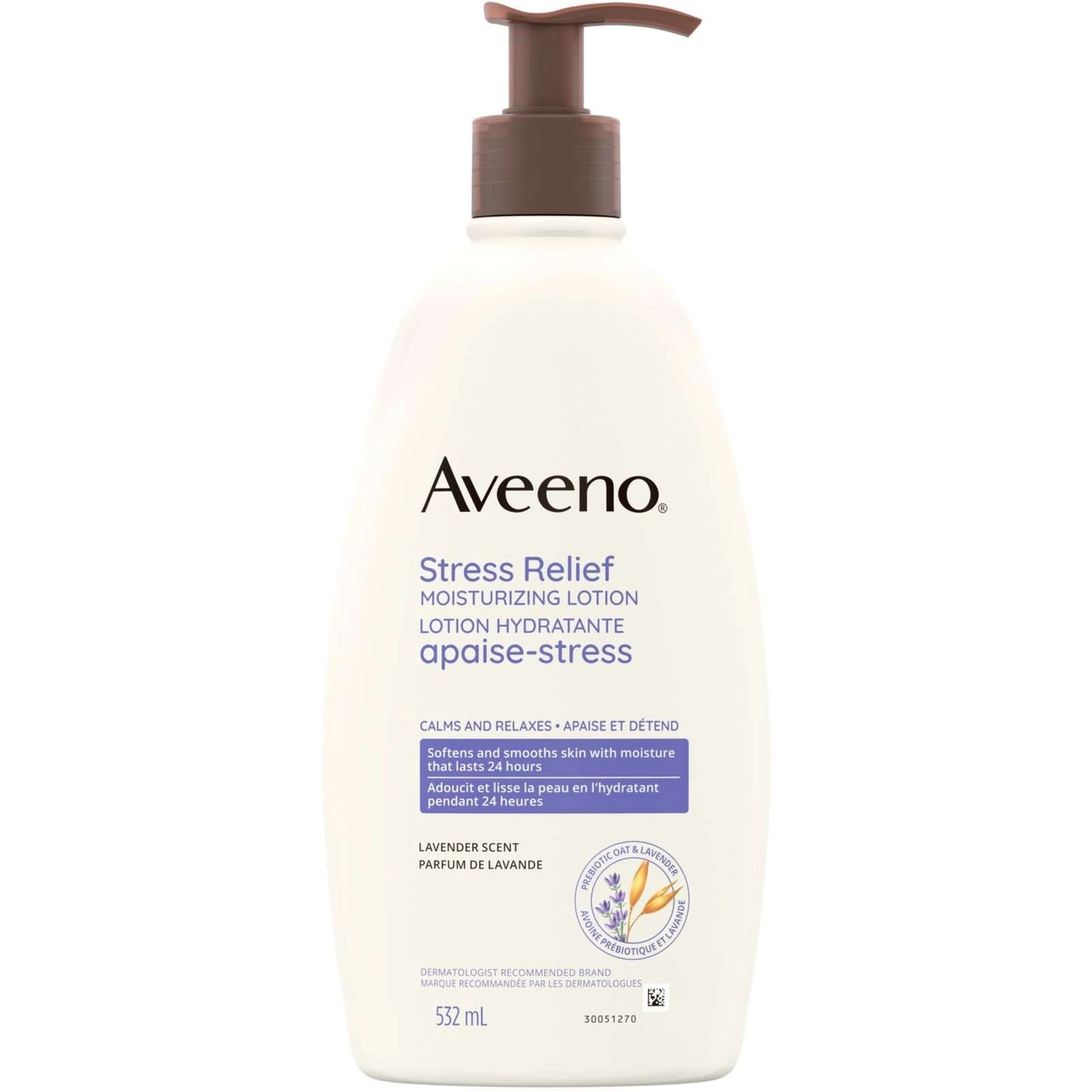 Aveeno Stress Relief Moisturizing Lotion Lavender Scent 532Ml