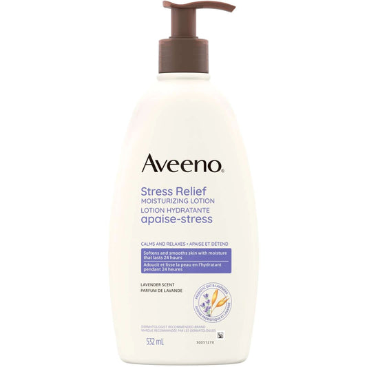 Aveeno Stress Relief Moisturizing Lotion Lavender Scent 532Ml