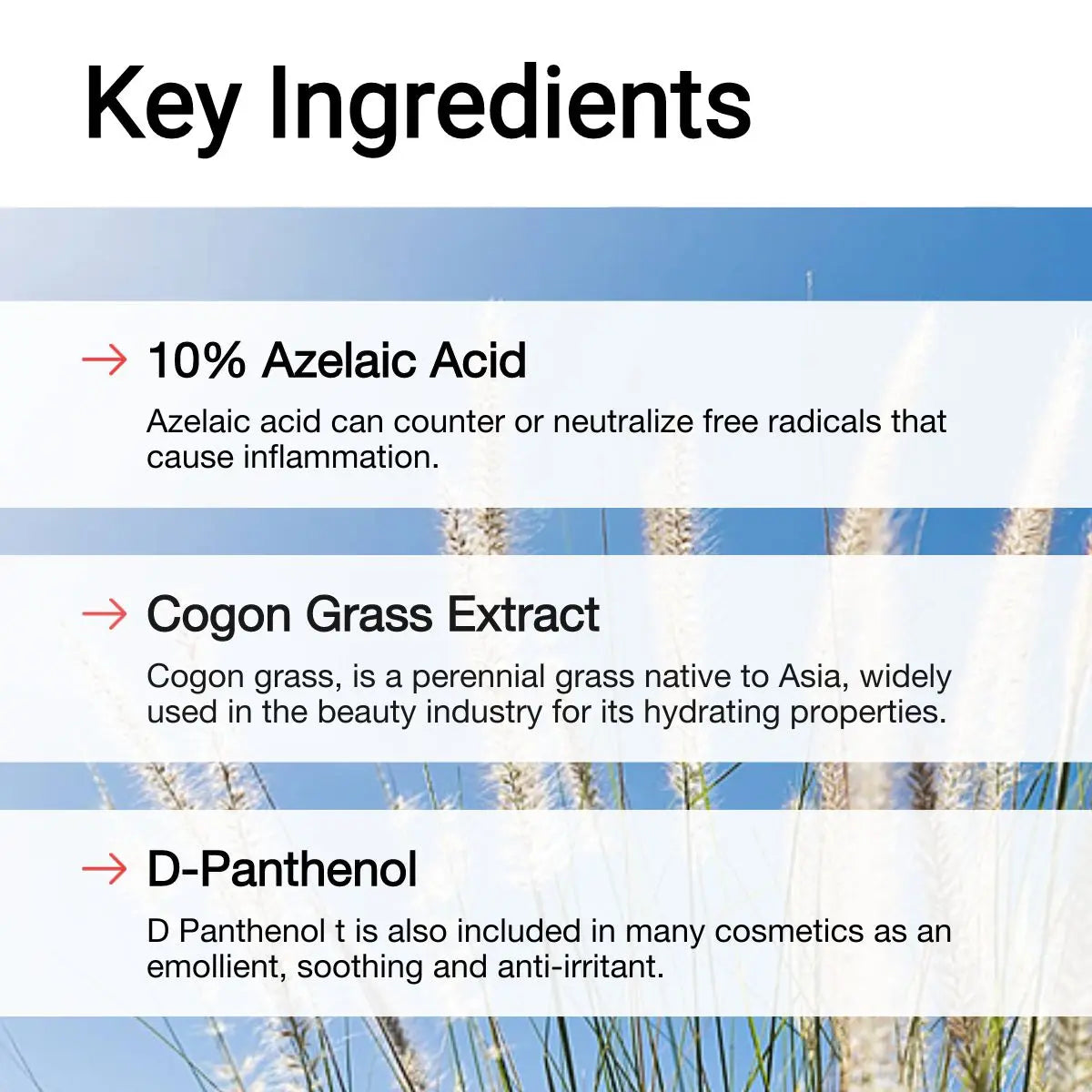 Azelaic Acid serum | Ingredients | AccuFix Cosmetics