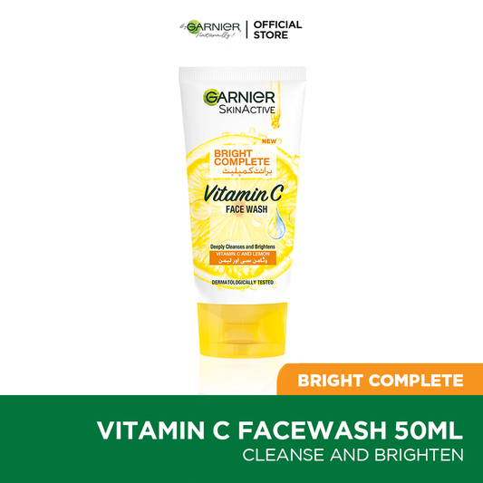 Garnier Skin Active Bright Complete Face Wash 50 Ml - For Brighter Skin