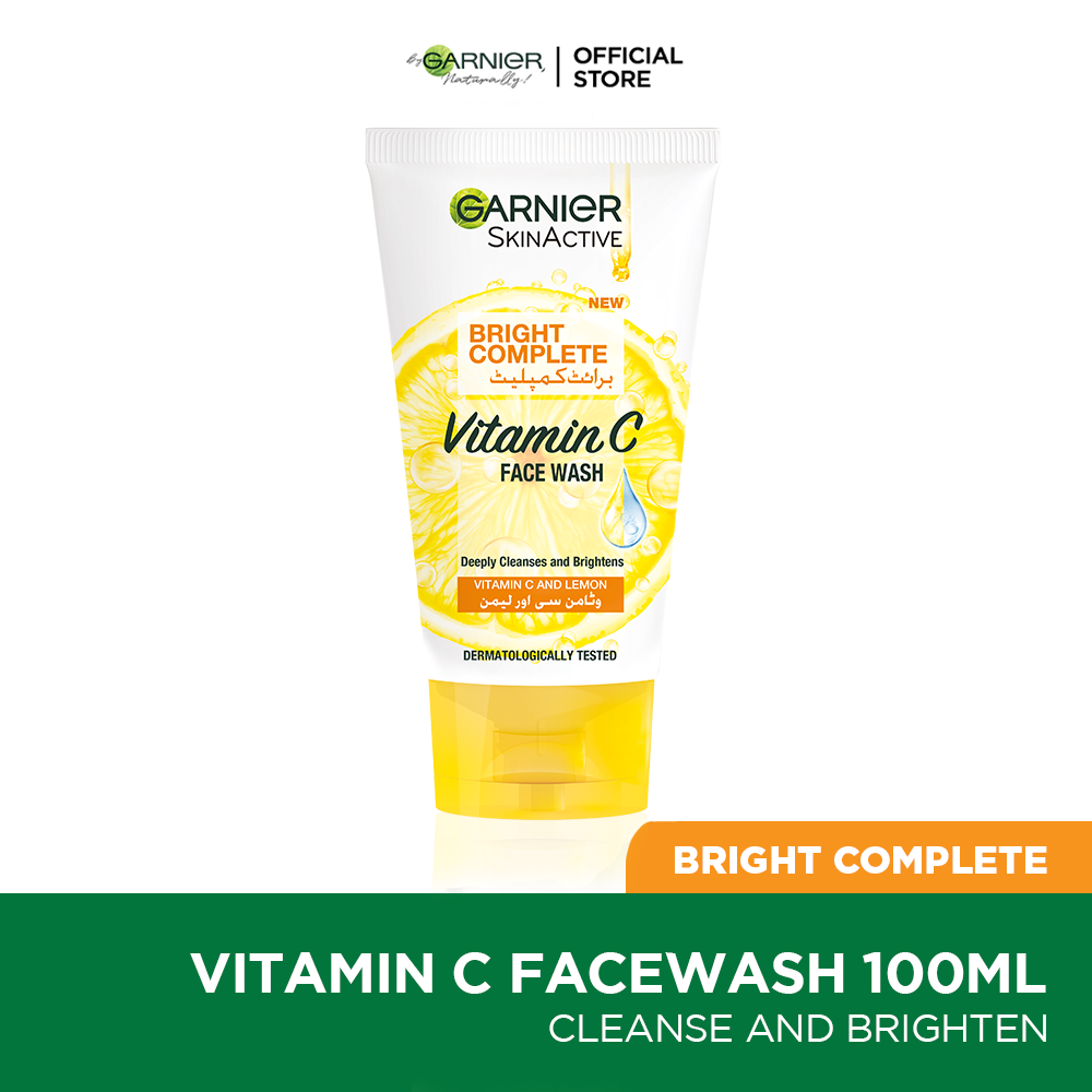 Garnier Skin Active Bright Complete Face Wash 100Ml - For Brighter Skin