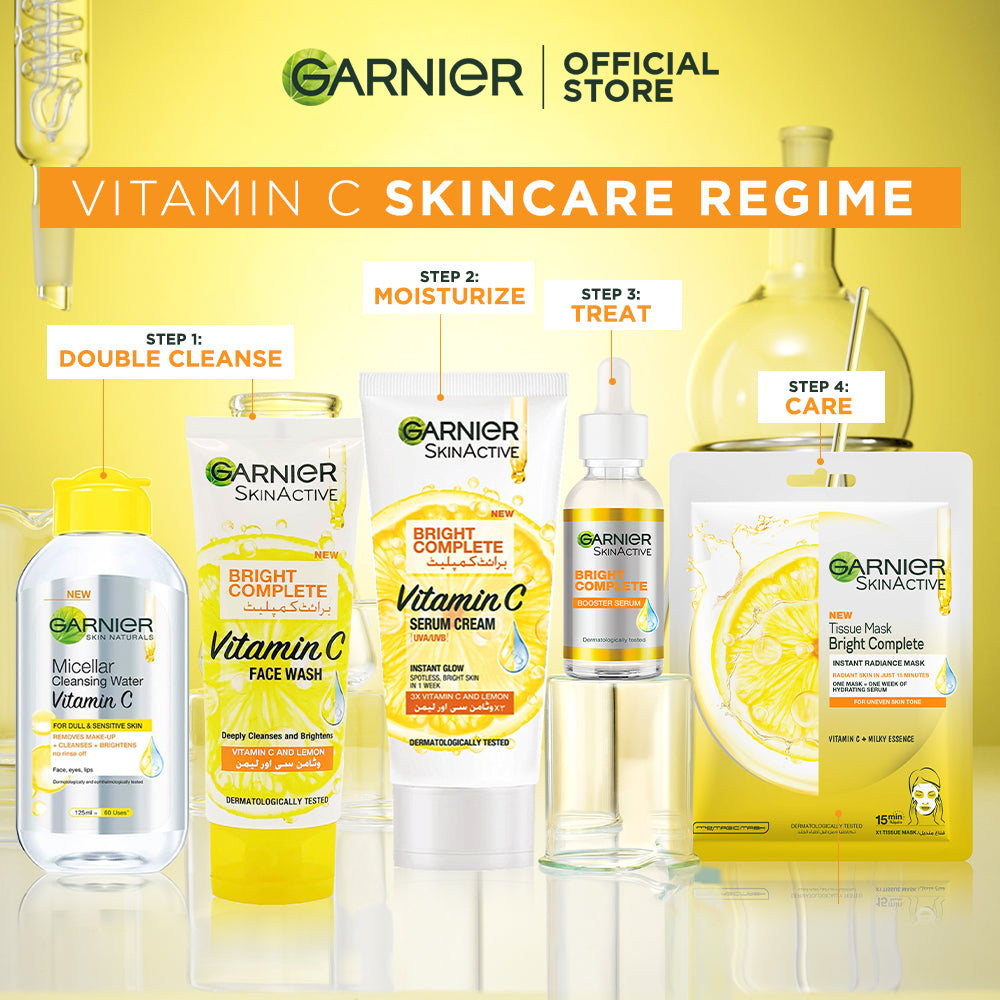 Garnier Skin Active Bright Complete Vitamin C Booster Serum 30 Ml - Contains Niacinamide - Highfy.pk