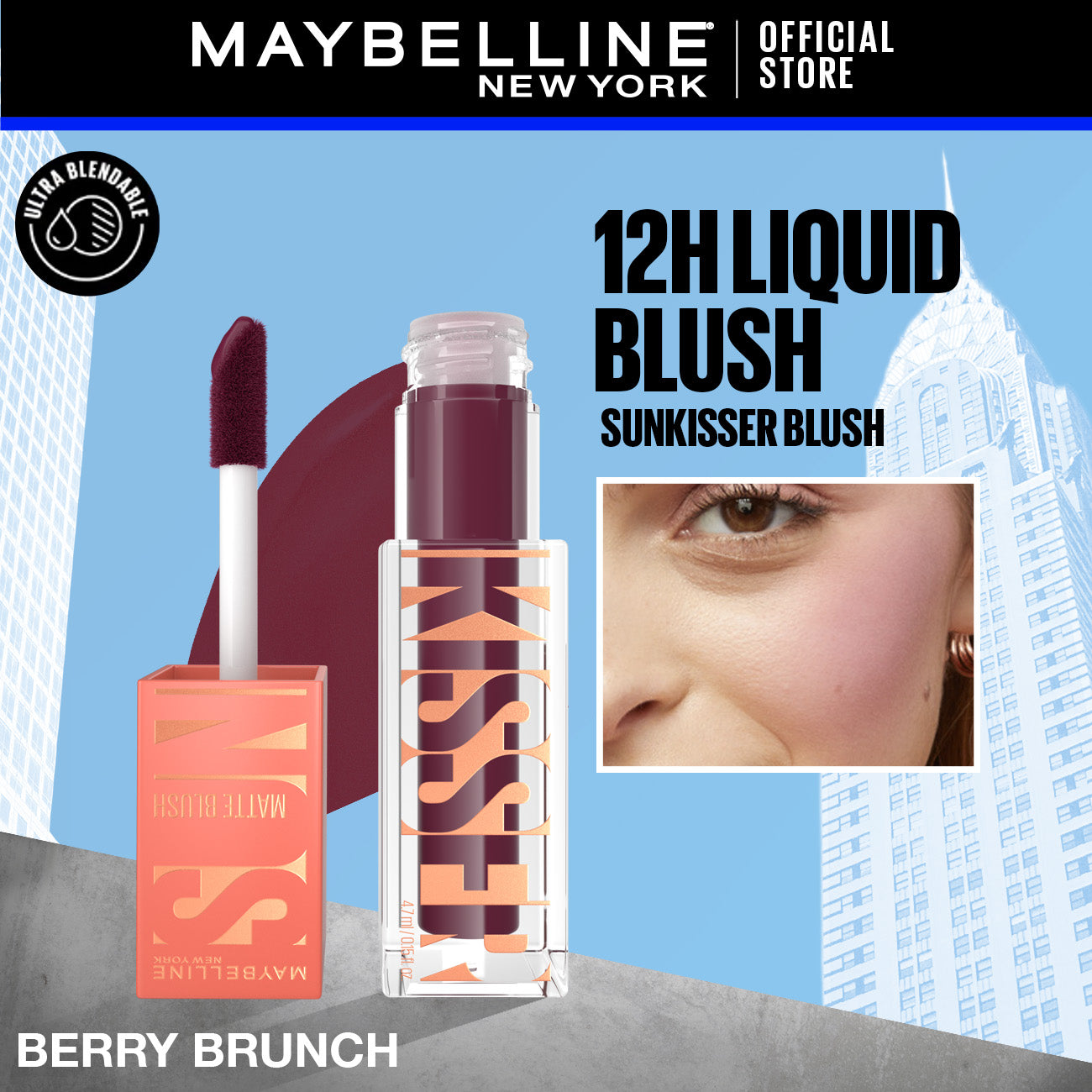 Maybelline New York, Sunkisser Liquid Glow Blush With Vitamin E