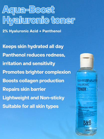 B&B Derma - Aqua-Boost Hyaluronic Toner