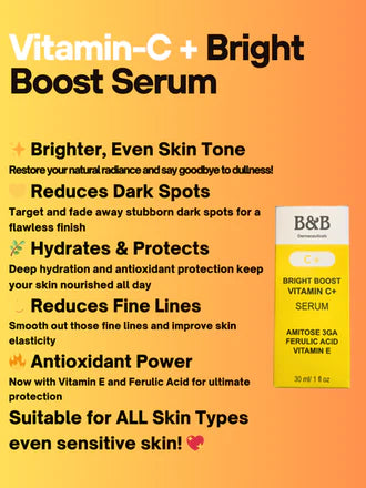 B&B Derma - Vitamin-C+ Bright Boost Serum