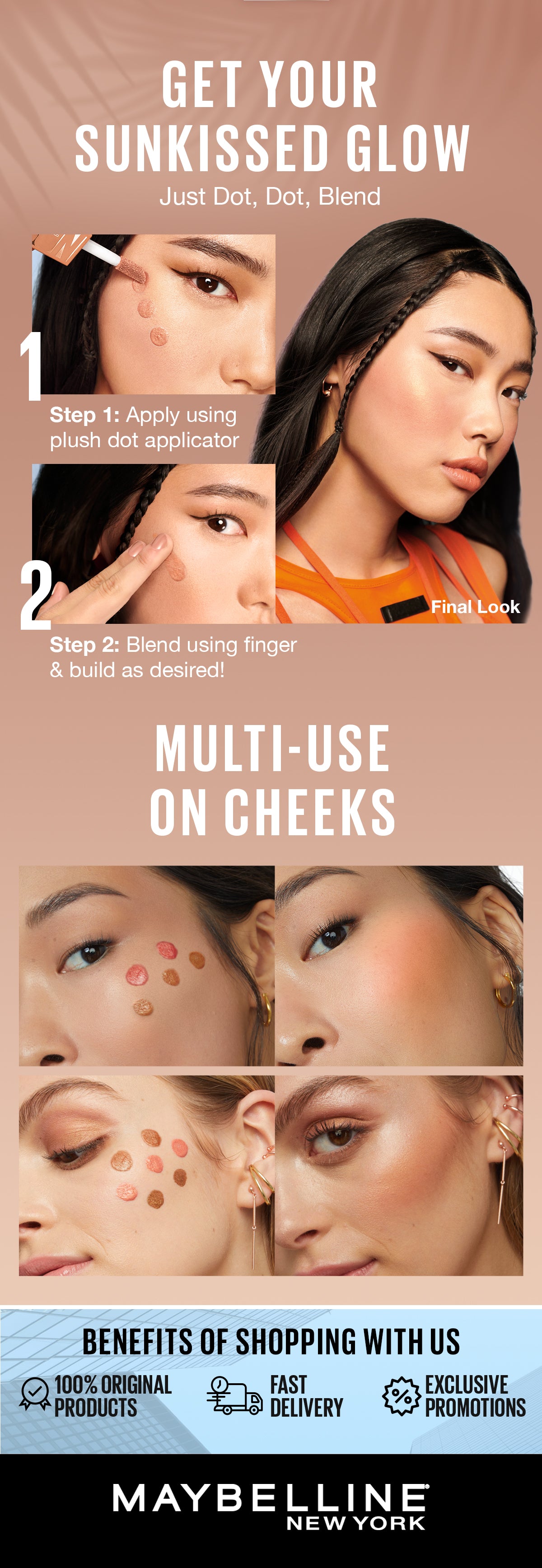 Maybelline New York, Sunkisser Liquid Glow Blush With Vitamin E
