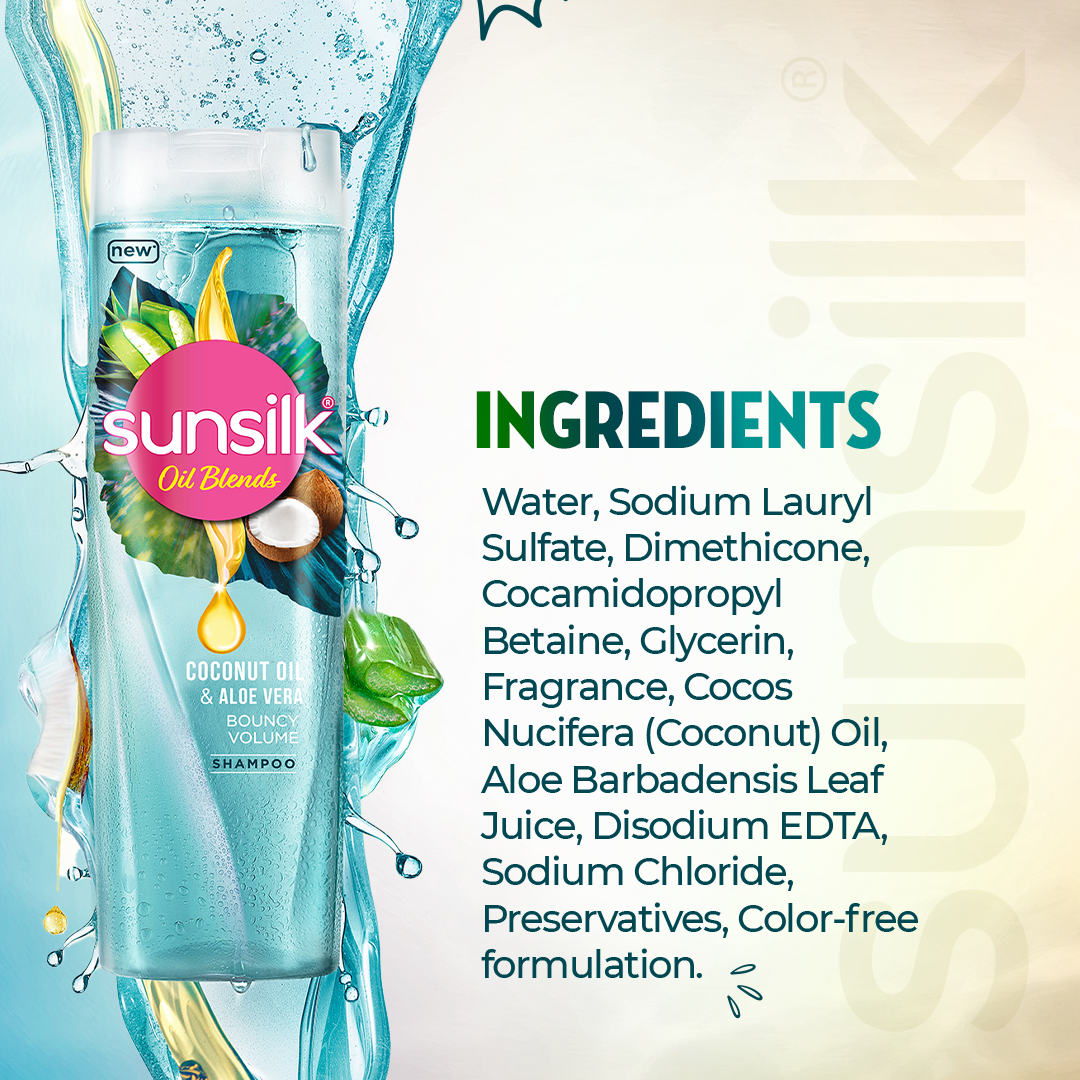 Sunsilk - Shampoo Oil Blends Coconut Oil & Aloe Vera - 205ml