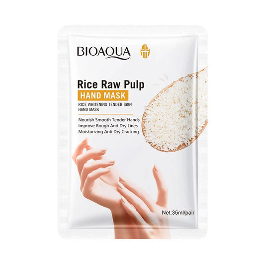 Bio Aqua Rice Raw Pulp Hand Mask 35G