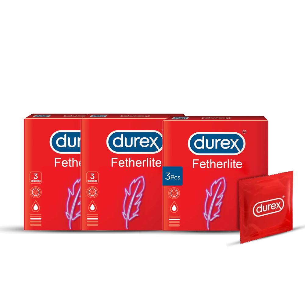 Bundle - Pack of 3 - Durex - Condoms 3s feather lite