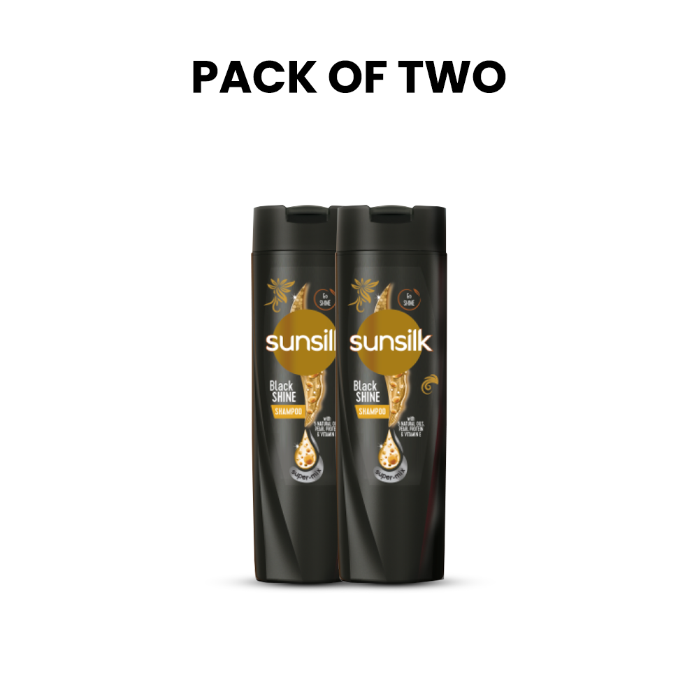 Bundle - Pack of 2 Sunsilk Shampoo Black Shine - 185Ml