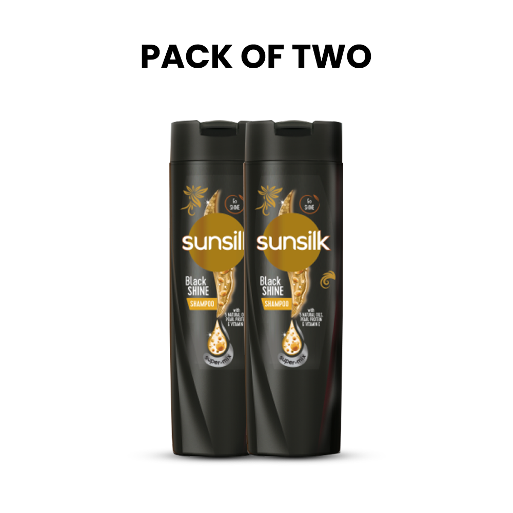 Bundle - Pack of 2 Sunsilk Shampoo Black Shine - 360Ml