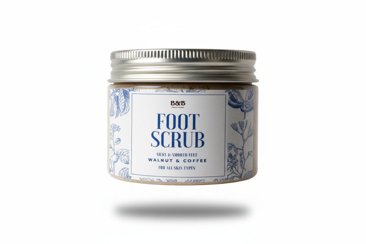 B&B Derma - Coffee & Walnut Foot Scrub