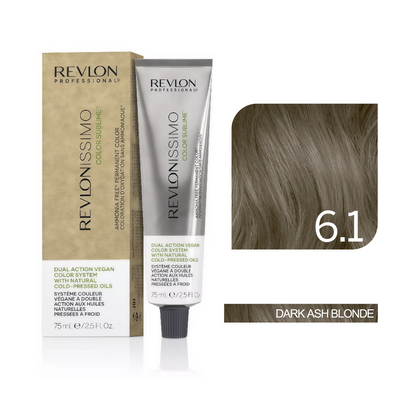 Revlon Professional - Color Sublime Ammonia Free Hair Color Cream Permanent Hair Color, for Salon & Home Use Rich Shades for Grey Coverage & Vibrant Hair Color 75ml