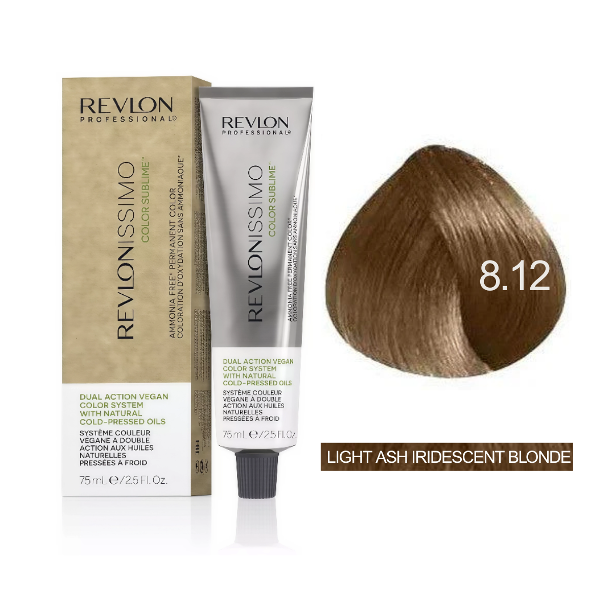 Revlon Professional - Color Sublime Ammonia Free Hair Color Cream Permanent Hair Color, for Salon & Home Use Rich Shades for Grey Coverage & Vibrant Hair Color 75ml