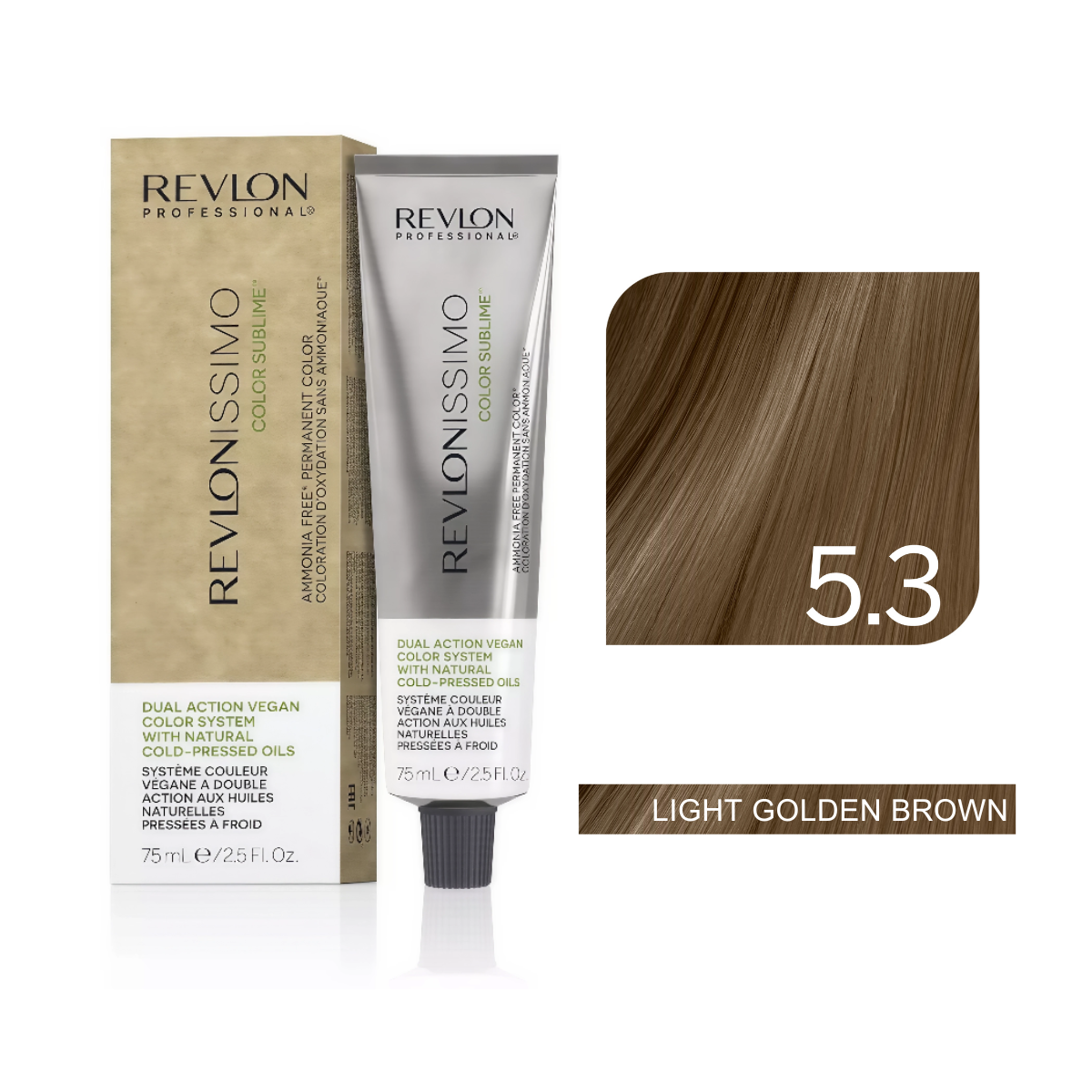 Revlon Professional - Color Sublime Ammonia Free Hair Color Cream Permanent Hair Color, for Salon & Home Use Rich Shades for Grey Coverage & Vibrant Hair Color 75ml