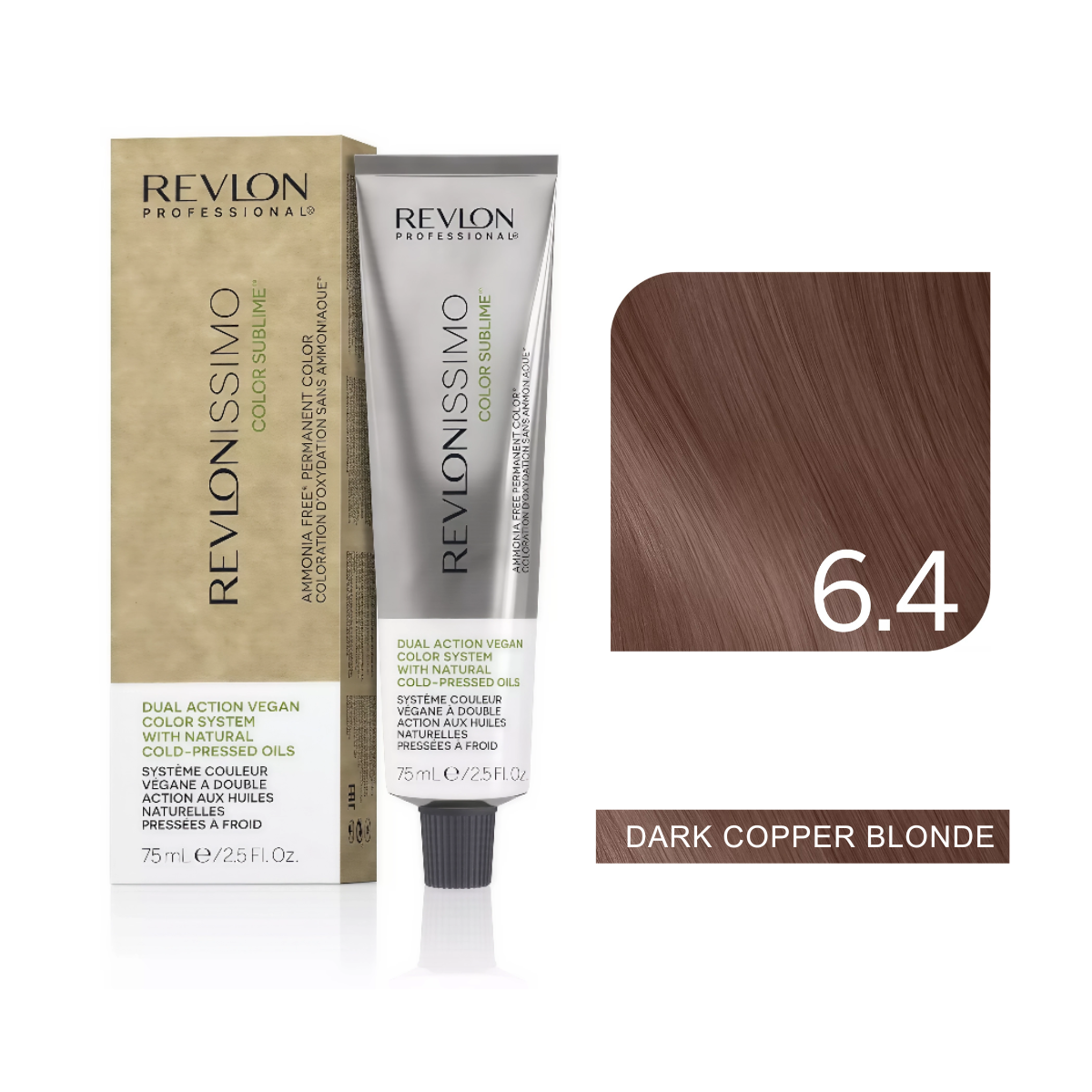 Revlon Professional - Color Sublime Ammonia Free Hair Color Cream Permanent Hair Color, for Salon & Home Use Rich Shades for Grey Coverage & Vibrant Hair Color 75ml