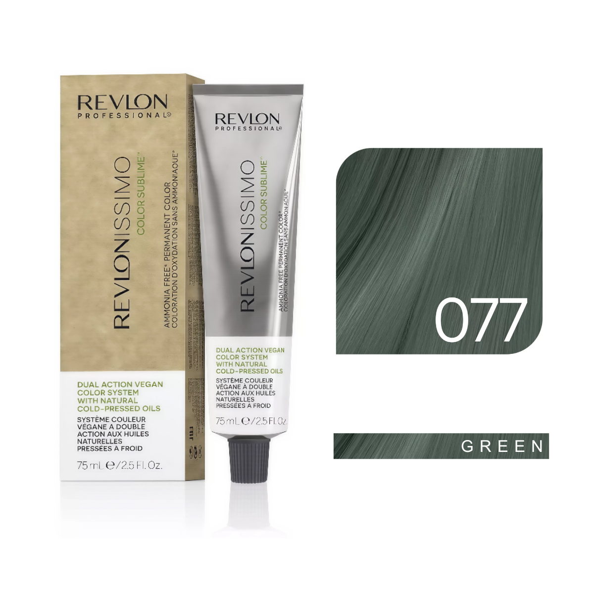 Revlon Professional - Color Sublime Ammonia Free Hair Color Cream Permanent Hair Color, for Salon & Home Use Rich Shades for Grey Coverage & Vibrant Hair Color 75ml