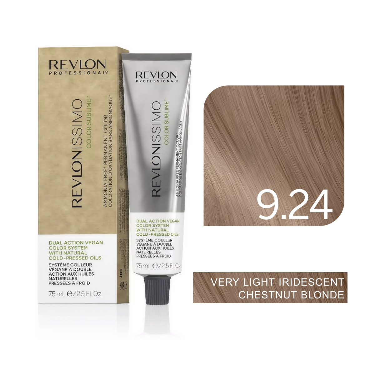 Revlon Professional - Color Sublime Ammonia Free Hair Color Cream Permanent Hair Color, for Salon & Home Use Rich Shades for Grey Coverage & Vibrant Hair Color 75ml