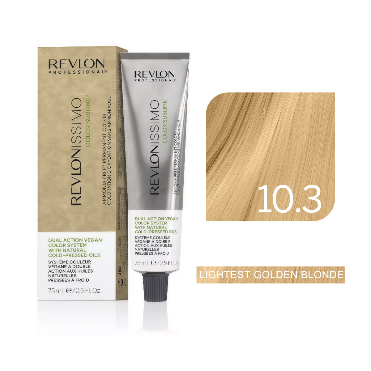 Revlon Professional - Color Sublime Ammonia Free Hair Color Cream Permanent Hair Color, for Salon & Home Use Rich Shades for Grey Coverage & Vibrant Hair Color 75ml