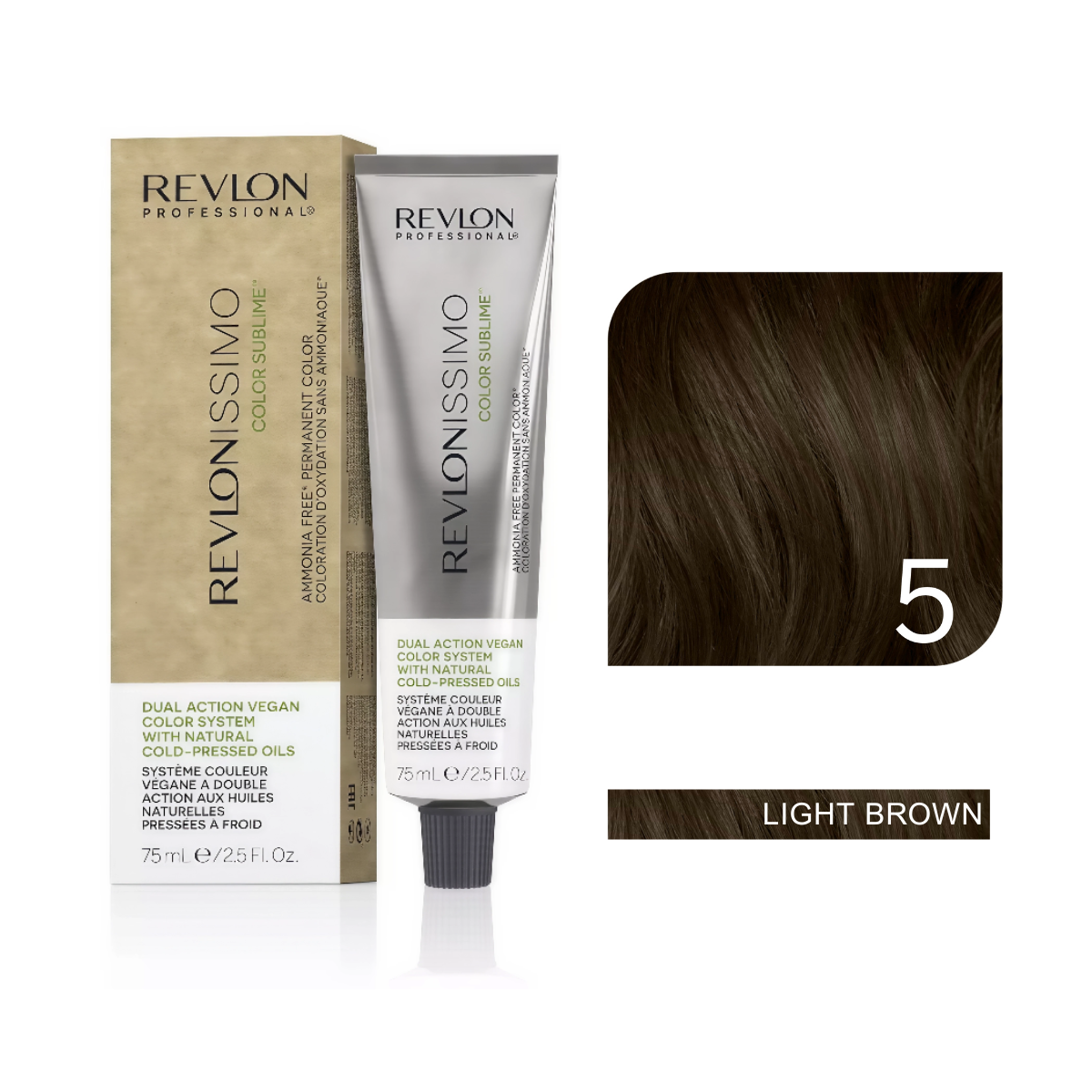 Revlon Professional - Color Sublime Ammonia Free Hair Color Cream Permanent Hair Color, for Salon & Home Use Rich Shades for Grey Coverage & Vibrant Hair Color 75ml