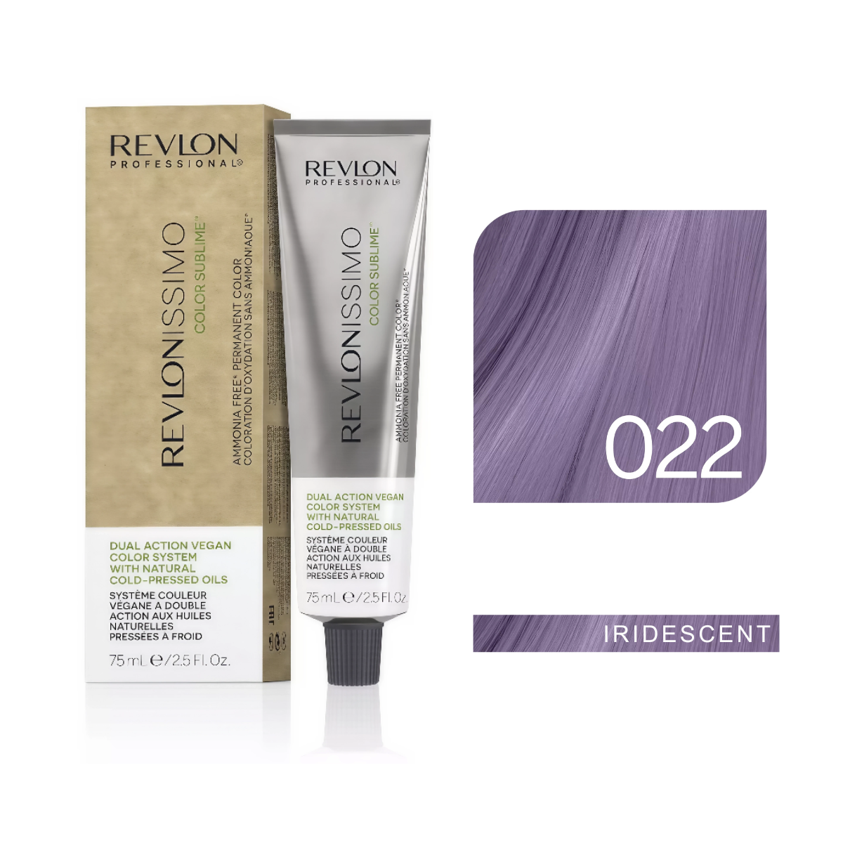 Revlon Professional - Color Sublime Ammonia Free Hair Color Cream Permanent Hair Color, for Salon & Home Use Rich Shades for Grey Coverage & Vibrant Hair Color 75ml