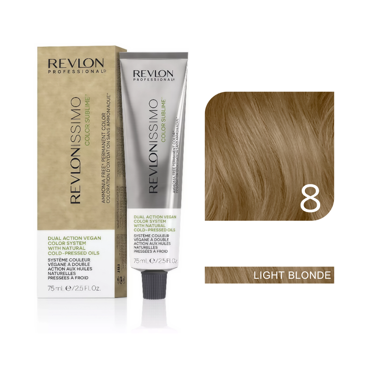 Revlon Professional - Color Sublime Ammonia Free Hair Color Cream Permanent Hair Color, for Salon & Home Use Rich Shades for Grey Coverage & Vibrant Hair Color 75ml