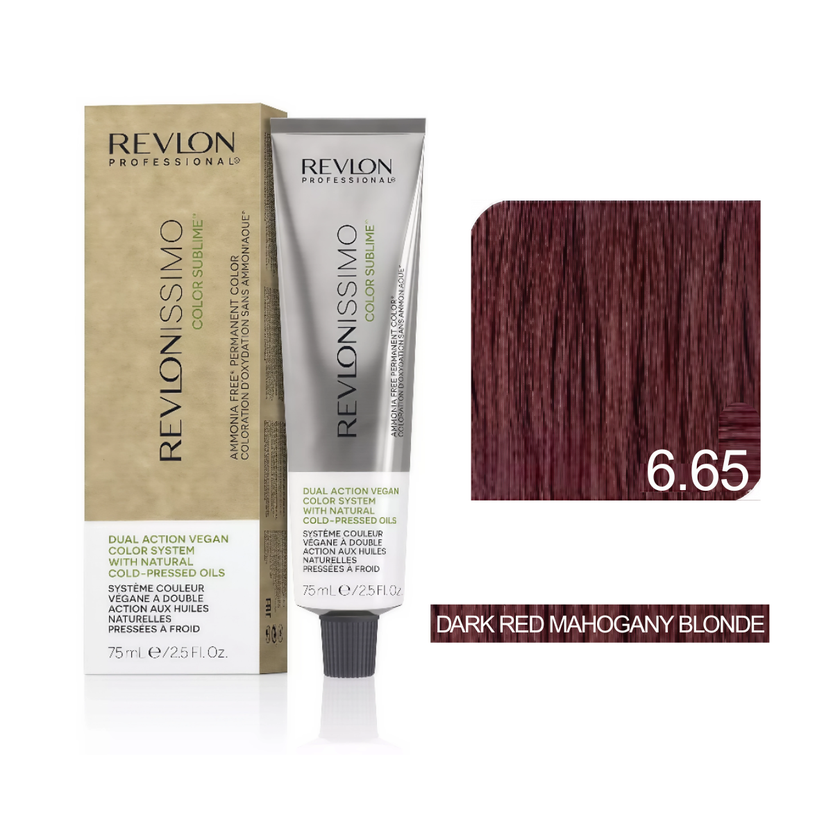 Revlon Professional - Color Sublime Ammonia Free Hair Color Cream Permanent Hair Color, for Salon & Home Use Rich Shades for Grey Coverage & Vibrant Hair Color 75ml