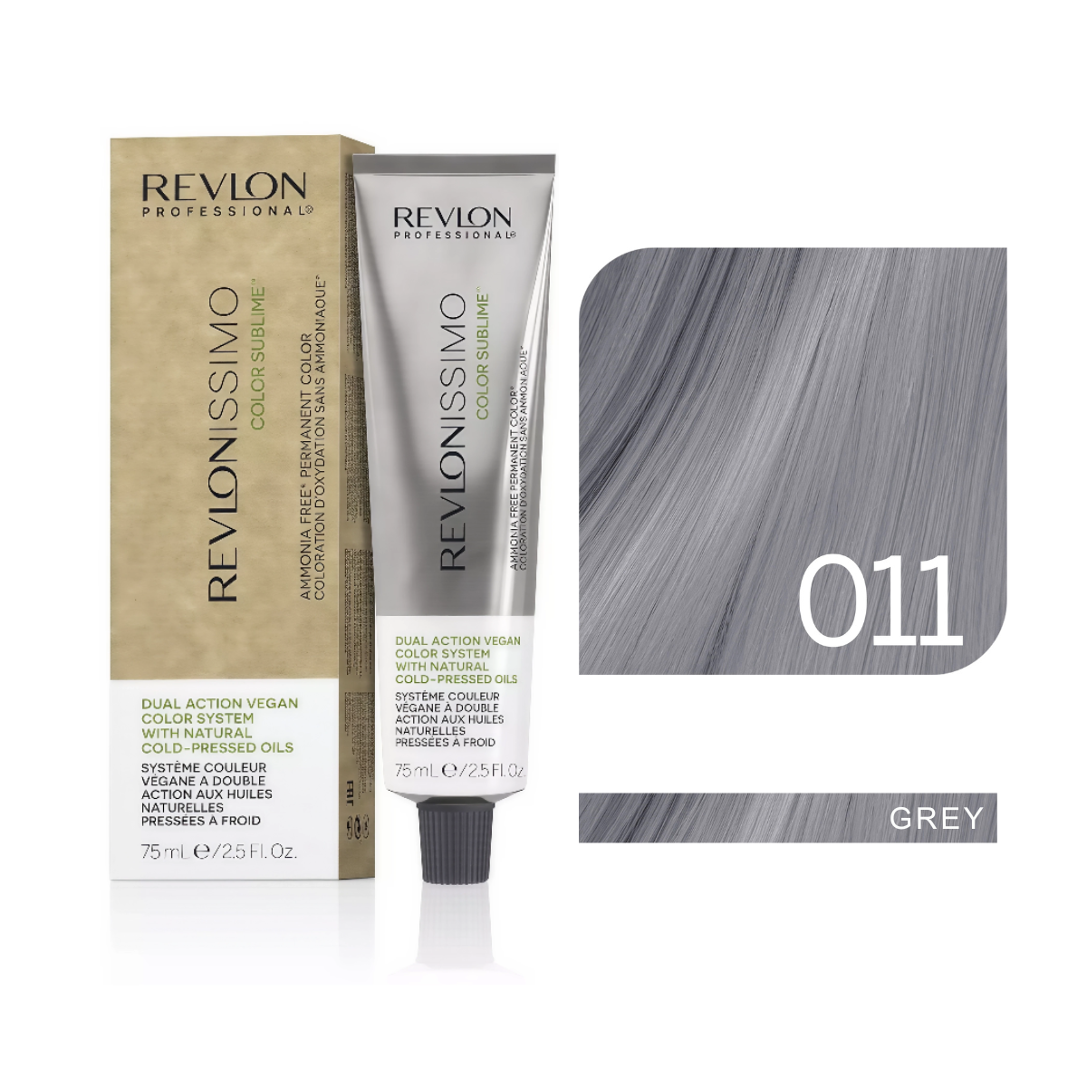 Revlon Professional - Color Sublime Ammonia Free Hair Color Cream Permanent Hair Color, for Salon & Home Use Rich Shades for Grey Coverage & Vibrant Hair Color 75ml