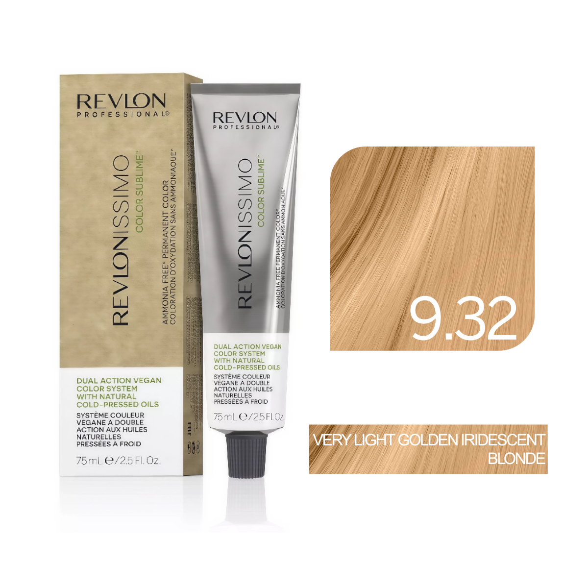 Revlon Professional - Color Sublime Ammonia Free Hair Color Cream Permanent Hair Color, for Salon & Home Use Rich Shades for Grey Coverage & Vibrant Hair Color 75ml
