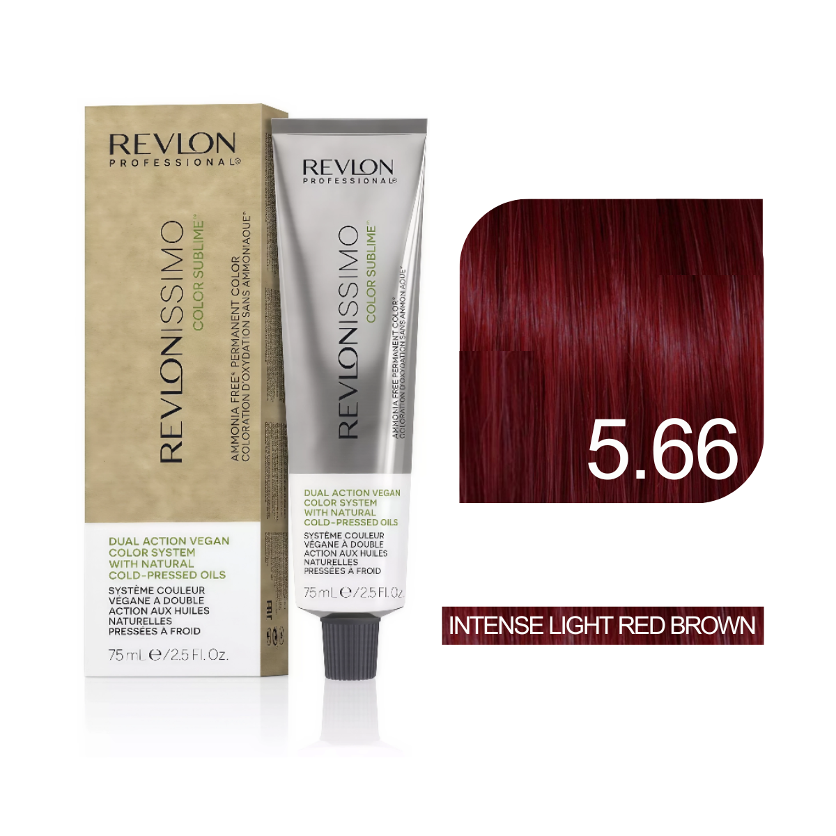 Revlon Professional - Color Sublime Ammonia Free Hair Color Cream Permanent Hair Color, for Salon & Home Use Rich Shades for Grey Coverage & Vibrant Hair Color 75ml