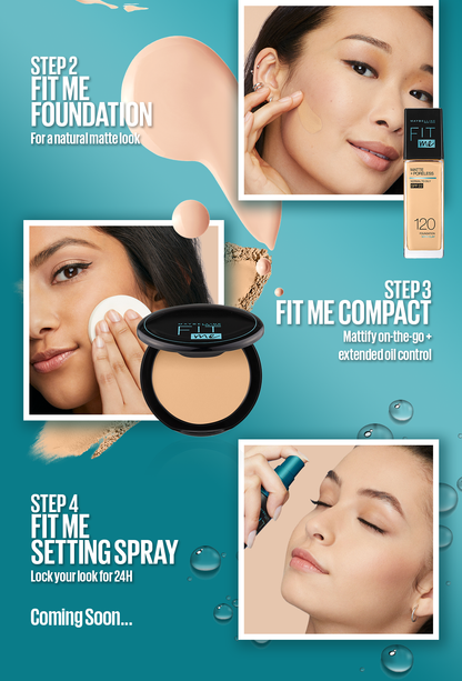 Maybelline Ny New Fit Me Matte + Poreless Liquid Foundation Spf 22 - 118 Light Beige 30Ml - For Normal To Oily Skin - Highfy.pk