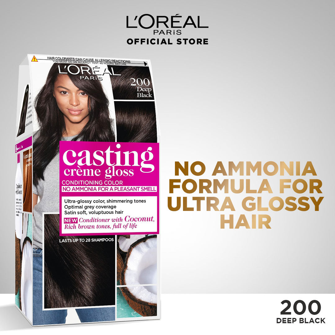 L'Oreal Casting Creme Gloss Hair Color 200 Deep Black