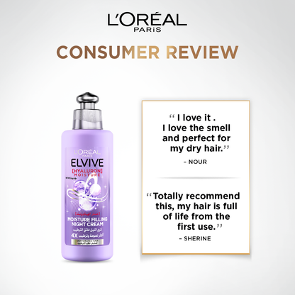 L'Oreal Paris - Elvive Hyaluron Moisture - Moisture Filling Night Cream - 200 ml
