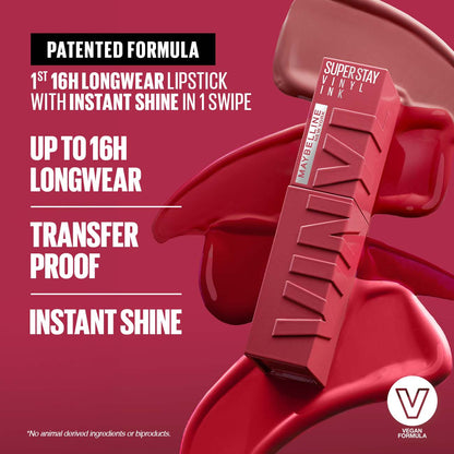 Maybelline's Superstay Vinyl Ink, 16-Hour No-Budge Liquid Lipcolor