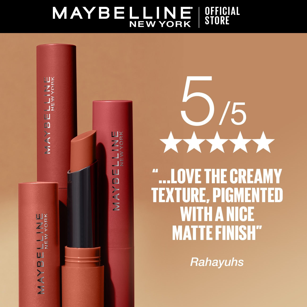 Maybelline New York Color Sensational Ultimatte Slim Lipstick, non-drying formula
