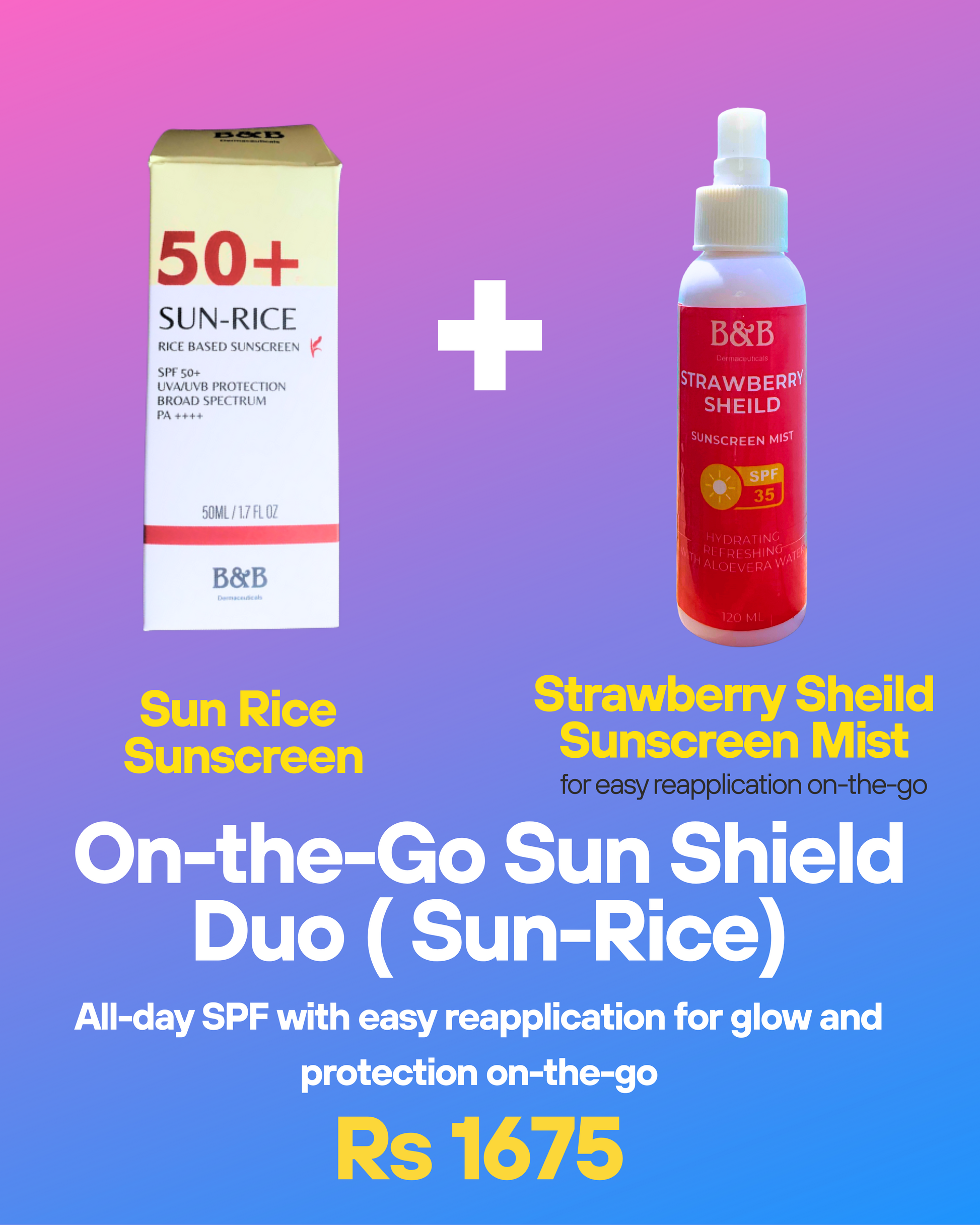 B&B Derma - On-The-Go Sun Shield Duo (Sun-Rice)