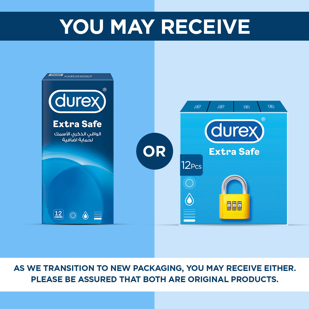 Bundle - Pack of 2 -  Durex Extra Safe 3's Condoms