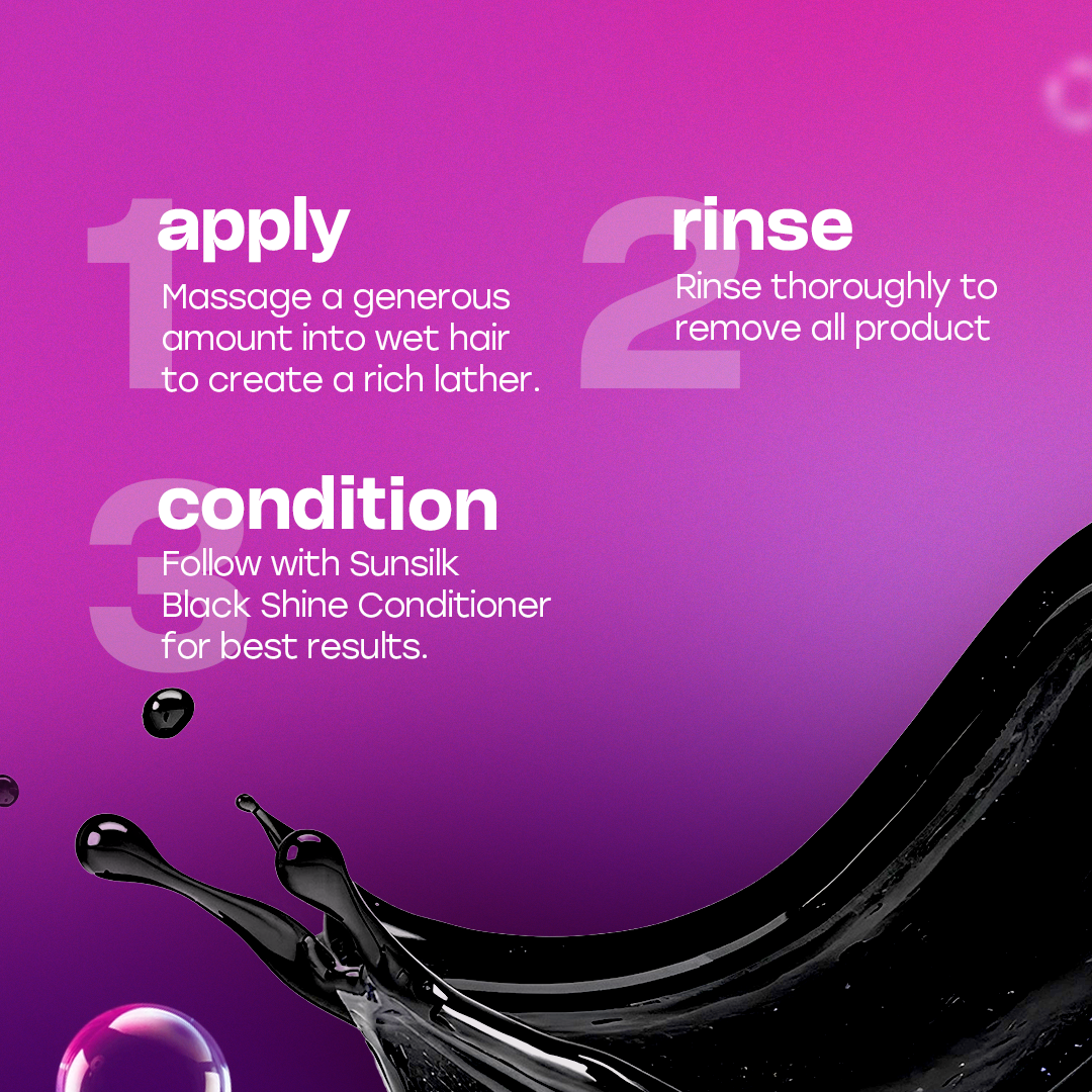 Sunsilk Shampoo Black Shine - 180Ml