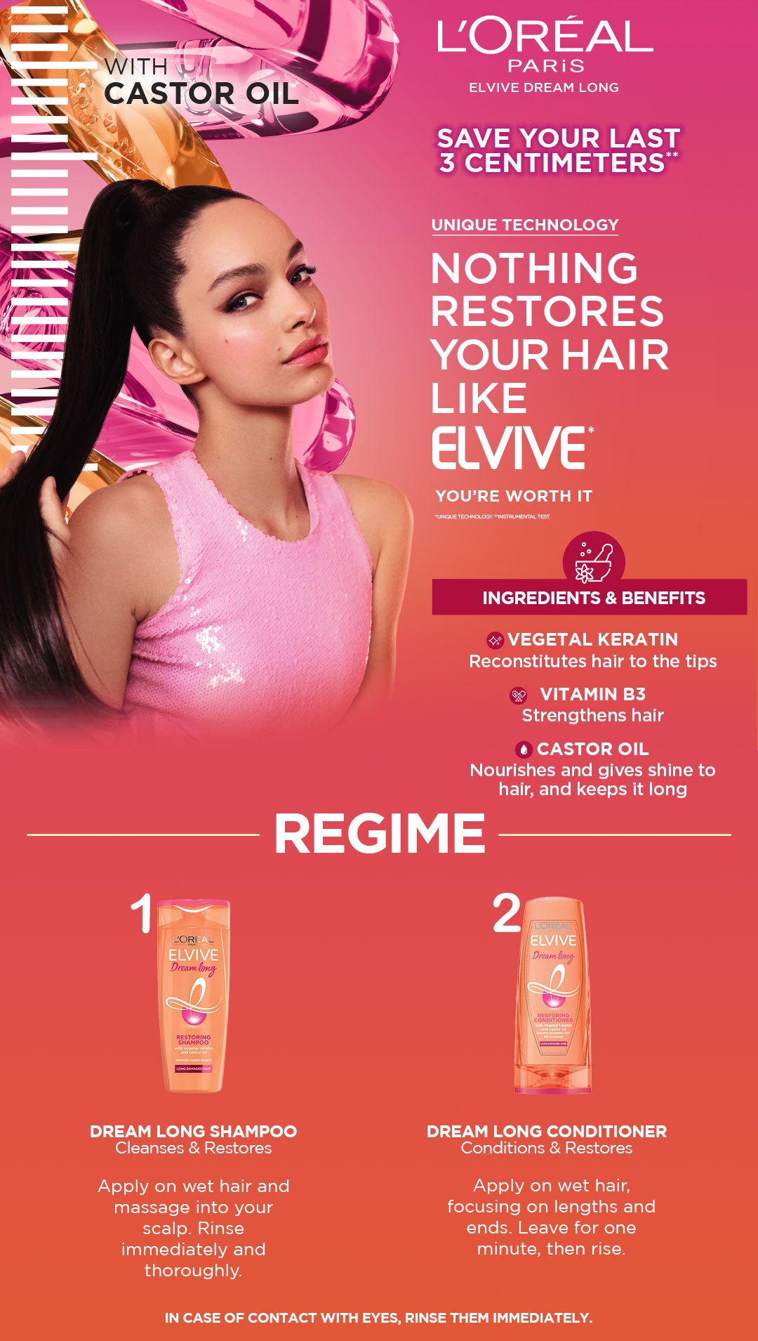 L'Oreal Paris Elvive Dream Long Shampoo 360 Ml - For Longer & Stronger Hair