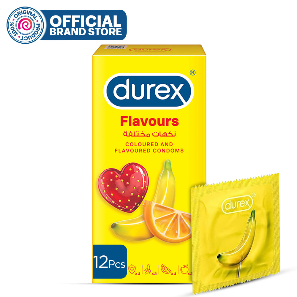 Durex Coloured Flavored Condoms 12 Condoms