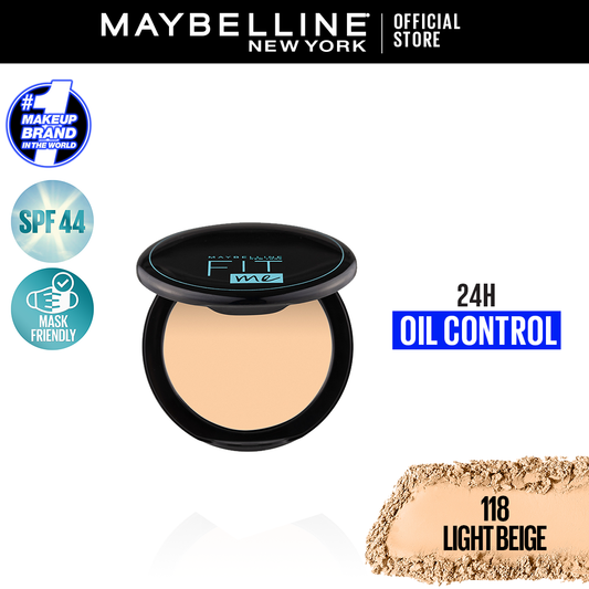 Maybelline New York Fit Me Matte & Poreless Compact Powder - 118 Light Beige - Highfy.pk