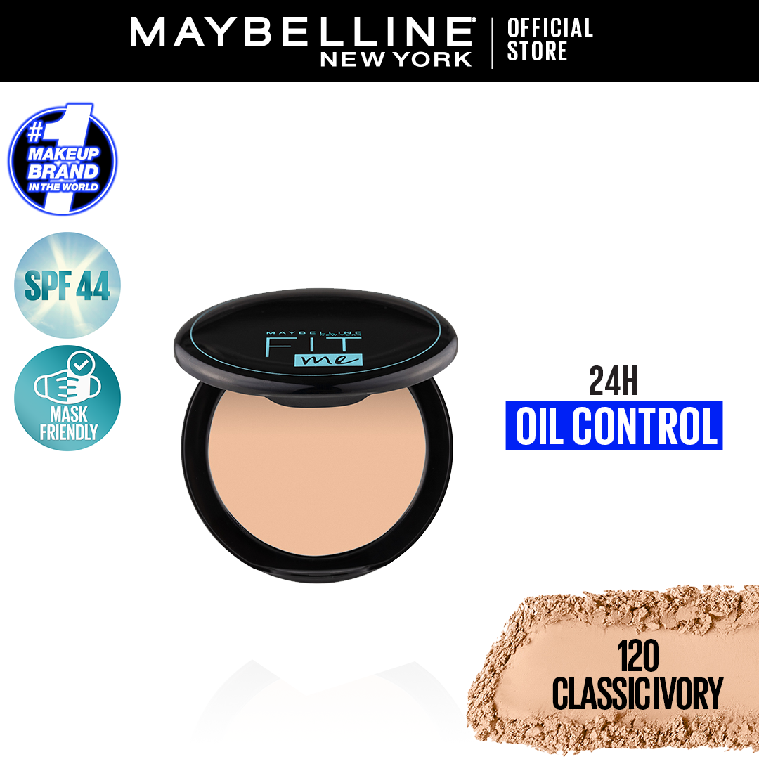 Maybelline Fit Me Matte & Poreless Compact Powder 120 Classic Ivory 6G ...