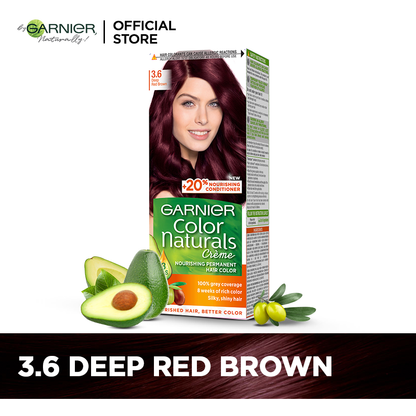 Garnier - Color Naturals Hair Colors - 3.6 Deep Red Brown