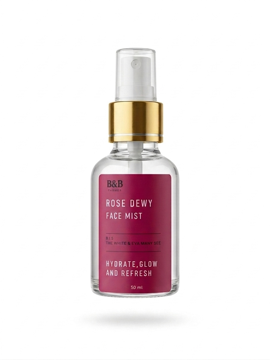 B&B Derma - Rose Dewy - Rose Water Face Mist On The Go 50Ml