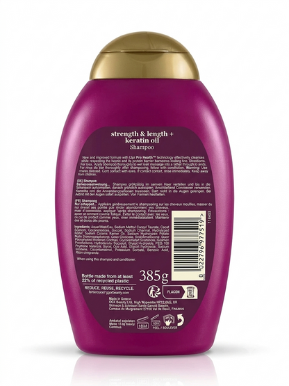 OGX Shampoo Anti Breakage Keratin Oil (Sulphate Free) 385 Ml