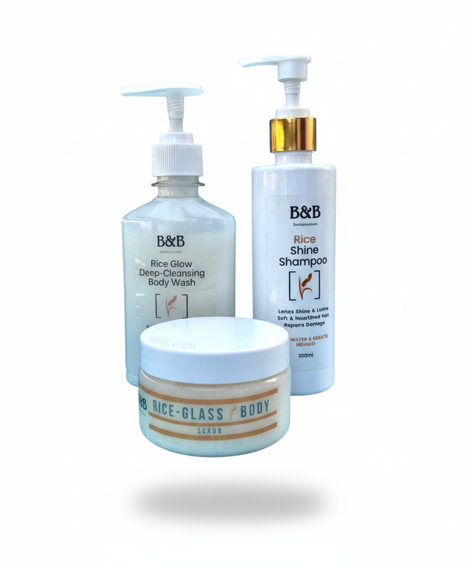 B&B Derma - Rice-Glass Hair & Body Kit