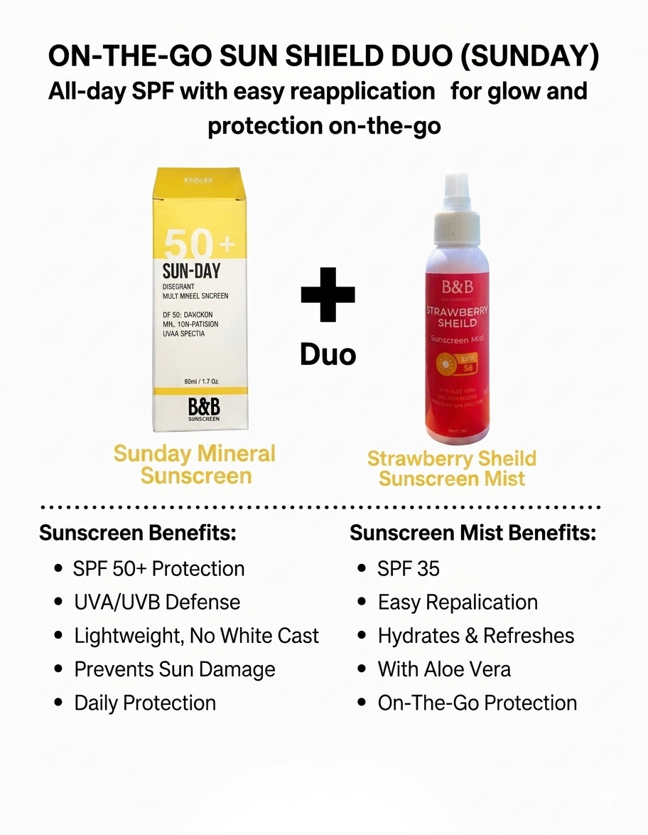 B&B Derma - On-The-Go Sun Shield Duo (Sunday)