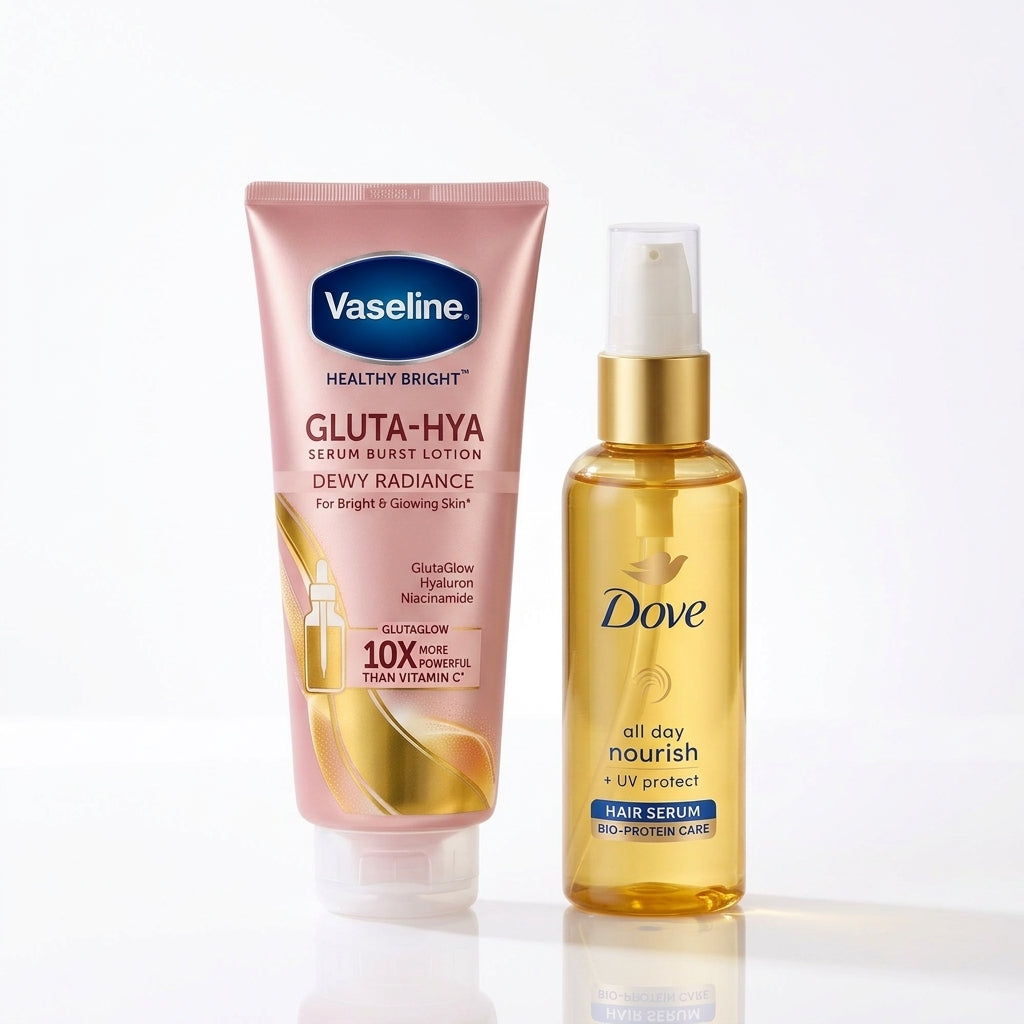 Dove Serum + Vaseline Bundle