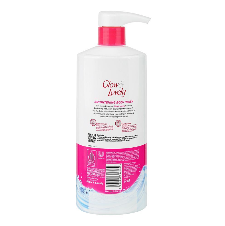 Glow & Lovely - Brightening Multi Vitamin + Niacinamide Body Wash - 550ml